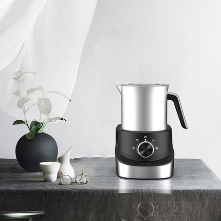 Electric Milk Steamer & Frother Machine, Professional Stainless Steel Jug for Silky Smooth Foam