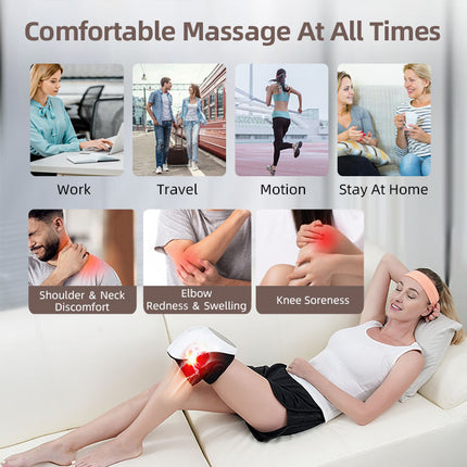 Smart Wireless Knee Relaxation Wrap with Heat Compression, Vibration Massage & Red Light Care