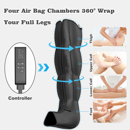 Leg Compression Relaxation Boots for Fast Muscle Relief with Smart Control & Custom Pressure Levels
