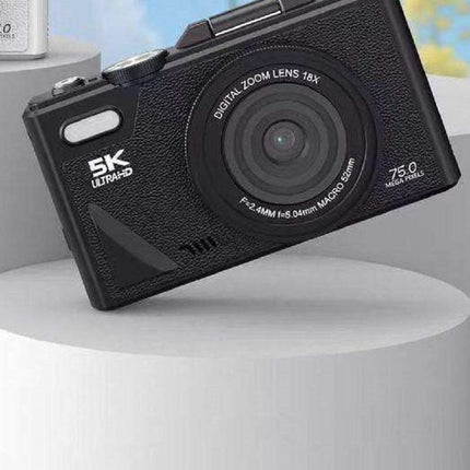 5K Digital Camera with WiFi, 75MP UHD Video Recording, 3.0" Screen & Time-Lapse