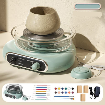 Electric Clay Pottery Wheel DIY Craft Set with Desktop-Friendly Design