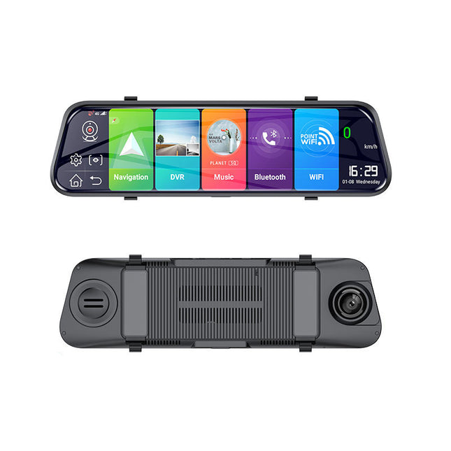 10 Inch Android Touchscreen Dash Camera with Dual Cameras, Wi-Fi, Bluetooth & 32GB Storage