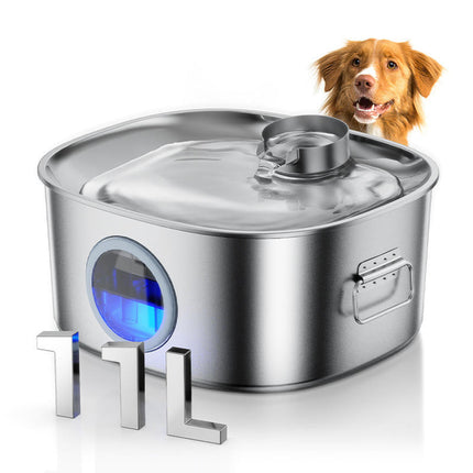 11L Automatic Pet Water Fountain with 304 Stainless Steel Filtered Water Pump