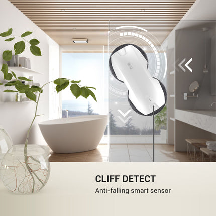 Window Cleaning Robot with Remote Control, Automatic Suction, Edge Detection & 750mAh Battery