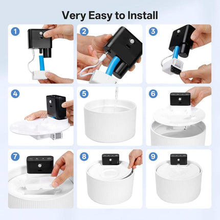 Automatic 2.5L Ceramic Pet Water Fountain with Sensor and Multi-Stage Purification