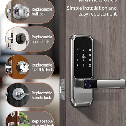 Keyless Smart Deadbolt Lock with Fingerprint Recognition, Remote Unlock and App Control Eyehole