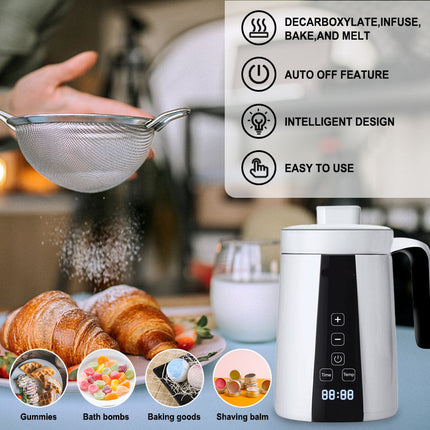 Portable 350ml Botanical Oil Infuser Machine with Preset Heating and Timer Controls