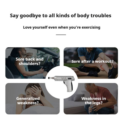 Deep Tissue Muscle Recovery Massage Gun 62W Power, 8-Speed Control & 4 Massage Attachments