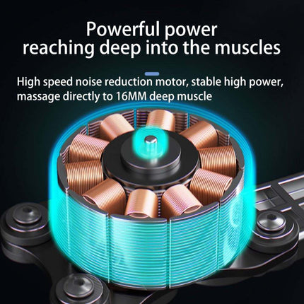 Rechargeable Percussive Massage Gun 8 Interchangeable Heads LCD Display