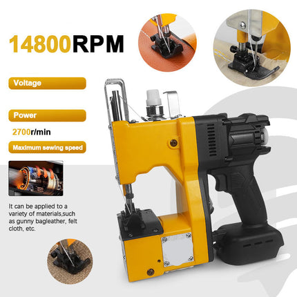 Portable Battery-Powered Industrial Bag Closer with 800W Motor