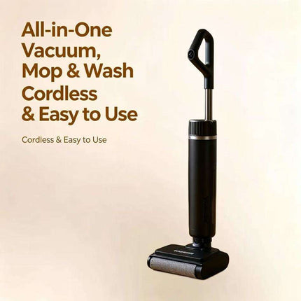 Cordless Wet & Dry Vacuum Mop 22.2V 9kPa Suction, LED Display, Self-Cleaning, 48 Min Runtime