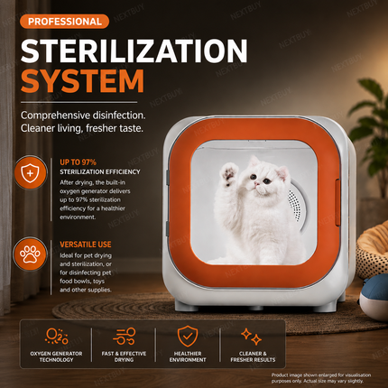 Smart Pet Drying Box with Adjustable Heat & Timer Grooming Dryer for Cats and Small Pets
