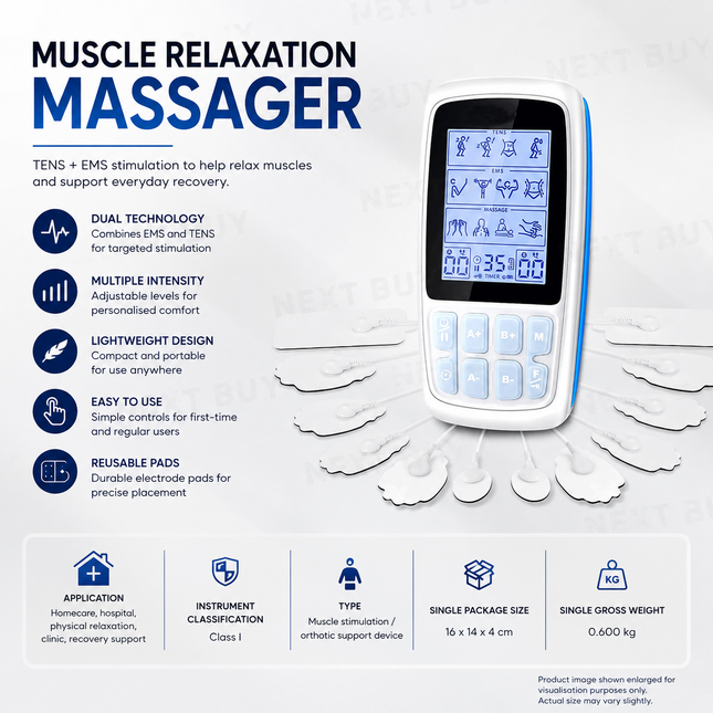 Rechargeable Electric Muscle Relaxation Massager for Targeted Comfort Management