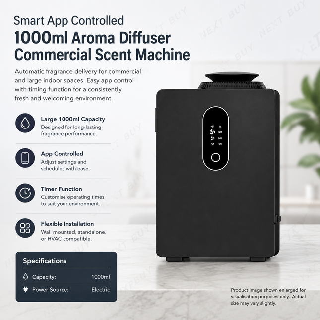 Smart App Controlled 1000ml Aroma Diffuser Commercial Scent Machine with Timer Function