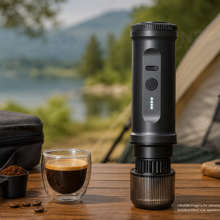 Rechargeable 20 Bar Portable Espresso Coffee Maker with Self-Heating for Travel Camping and Office