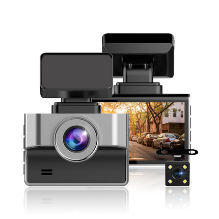 1080P Dual Lens Vehicle Dash Camera with 2.45 Inch Display and Farad Capacitor
