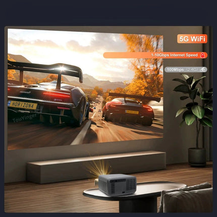 Native 1080P Smart Projector with Android 12, Dual HDMI, Auto Focus and Wide Screen Support