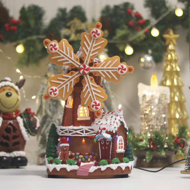 Rotating LED Christmas Windmill with Music and USB Power