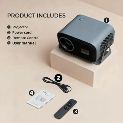 Compact Smart Projector A10, 1280x720 Resolution, Android 11, WiFi Connectivity
