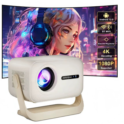Home Use 1080P Smart Projector with Auto Focus, Wi-Fi, Digital Keystone Correction