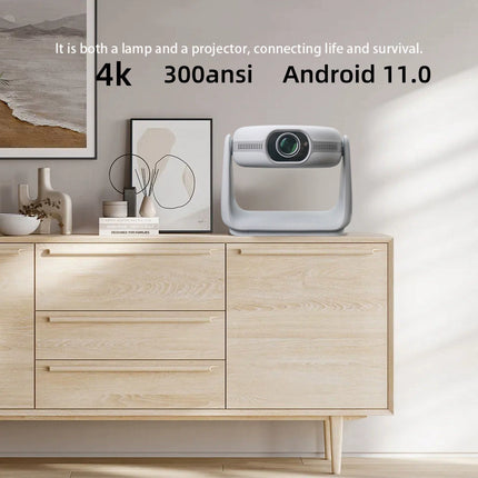 Compact Home and Outdoor Projector 1920x1080 with Android 11 and Built-in Apps