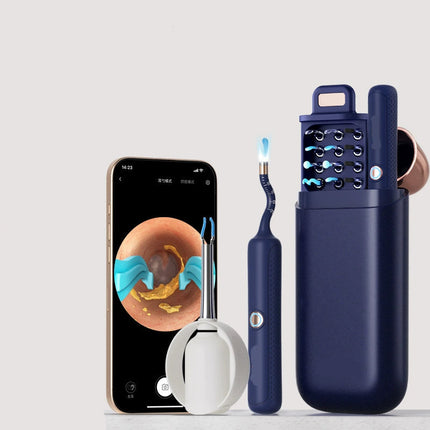 Smart Visual Ear Cleaning Tool with 3MP HD Camera & WiFi App Connection – Blue