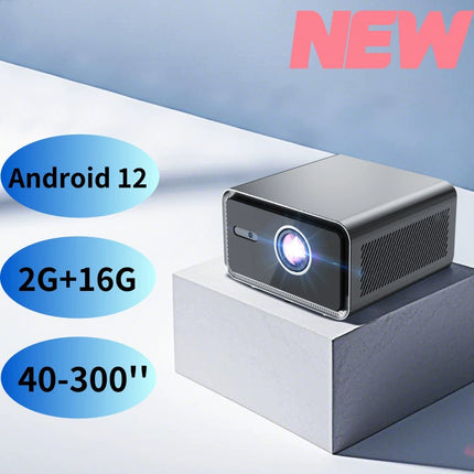 Native 1080P Smart Projector with Android 12, Dual HDMI, Auto Focus and Wide Screen Support