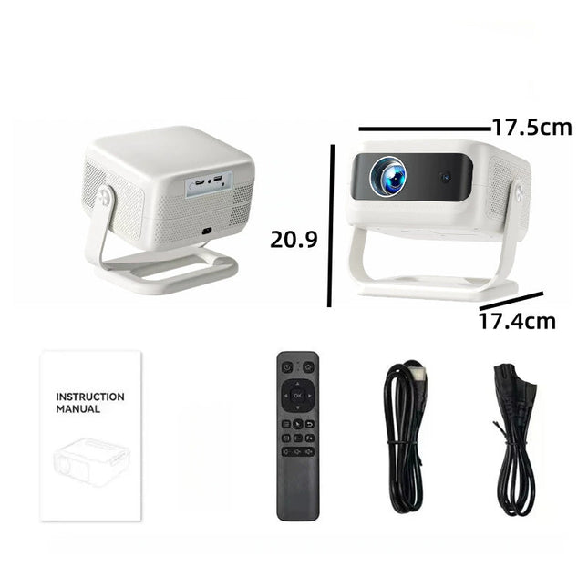 Compact Wireless Projector with WiFi Support, 1080P Resolution and Up to 200 Inch Display