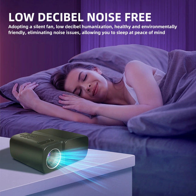 Portable Mini LED Projector with Android System and Built-In Speakers for Home and Outdoor Use