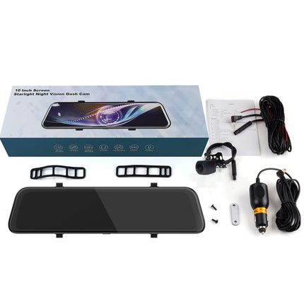 12 Inch Full Screen Rear View Mirror Camera Recorder with Touch Display and Parking Monitoring