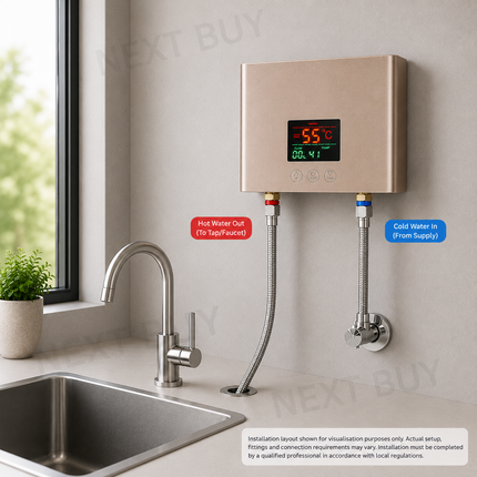 High-Power Instant Hot Water Heater with Digital Temperature Adjustment