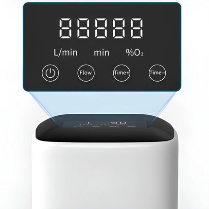Compact Cordless Oxygen Concentrator Adjustable Flow 1–7L with LCD Touch and Remote