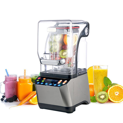 Commercial High-Speed Blender 1.8L 2200W with Brushless Motor and Stainless Steel 6-Blade System