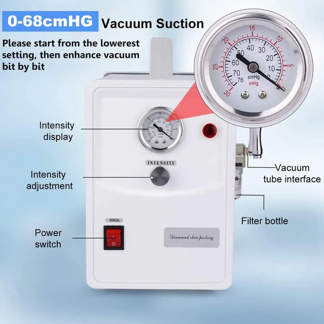 Professional Diamond Microdermabrasion Machine with Adjustable Suction for Facial Skin Care
