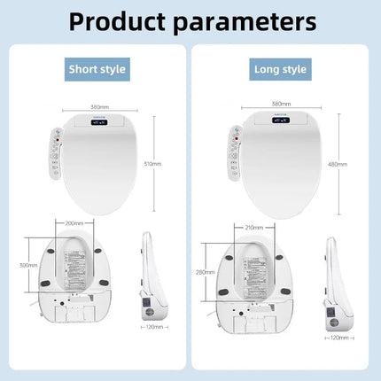 Smart Heated Bidet Seat with Instant Warm Wash, Air Drying & Hygiene Nozzle System