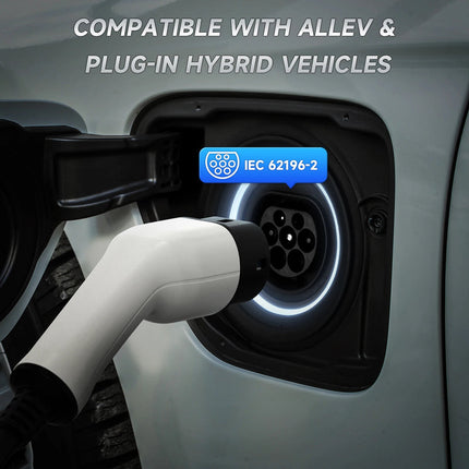 Portable 3.5kW EV Charging Cable with Adjustable 16A Current – Weather-Resistant Plug-In Charger