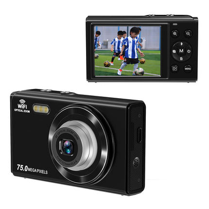 4K Digital Camera with 75MP, WiFi, Autofocus, 2.8" IPS Screen & LED Fill Light