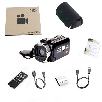 4K 60FPS Digital Camera with 48MP Photos, WiFi, 18X Zoom and 3.0" Touch Screen