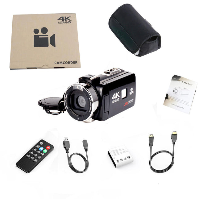 4K 60FPS Digital Camera with 48MP Photos, WiFi, 18X Zoom and 3.0" Touch Screen