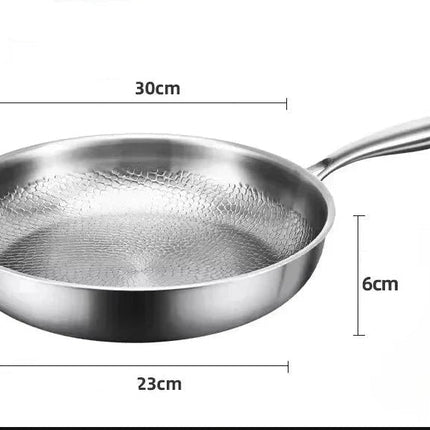 30cm Premium Titanium Frying Pan with Hammered Texture Fast Heating & Hassle-Free Cooking