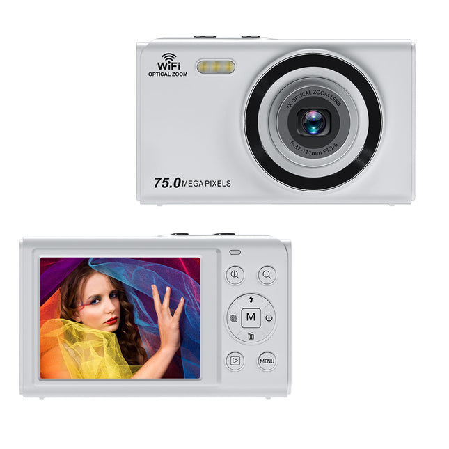 4K Digital Camera with 75MP, WiFi, Autofocus, 2.8" IPS Screen & LED Fill Light
