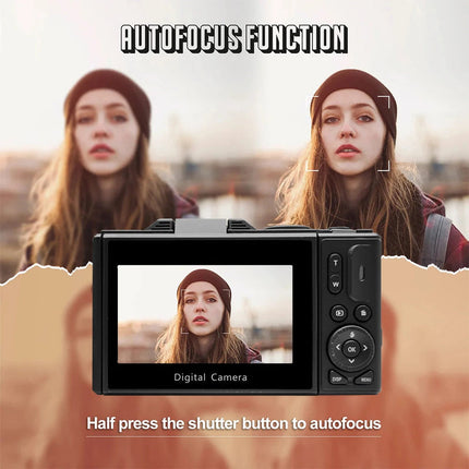 Ultra Clear 4K Mirrorless Camera with 18x Optical Zoom & Wireless Sharing – Compact Vlogging Camera