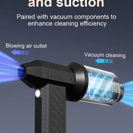 Portable Cordless Electric Air Duster & Suction Cleaner – Compact Cleaning Tool (Black)