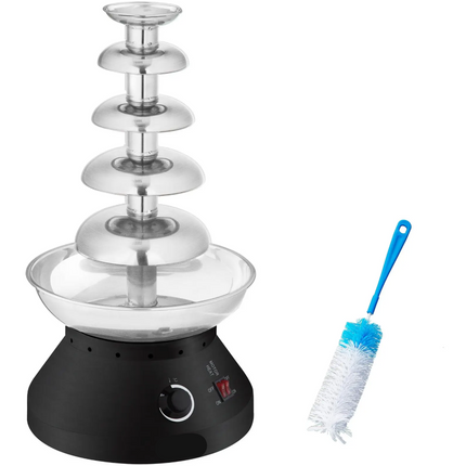 Electric Chocolate Fountain Machine 230W Dessert Fondue Tower for Home Celebrations