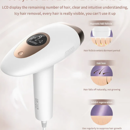 Portable IPL Hair Removal Device for Home Use with 9 Adjustable Energy Levels