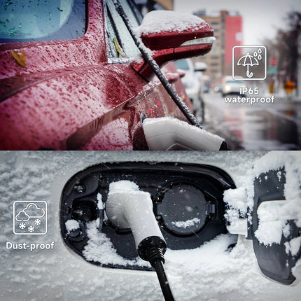 Portable 3.5kW EV Charging Cable with Adjustable 16A Current – Weather-Resistant Plug-In Charger