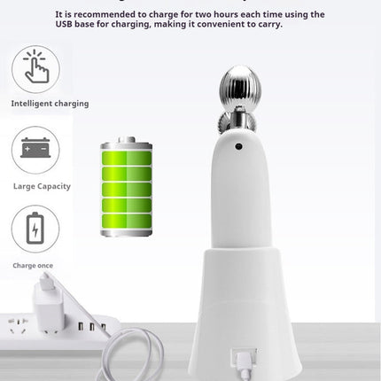 Cordless 3D Y-Shaped Electric Face & Body Massager – Rechargeable Skin Toning Roller with Stand