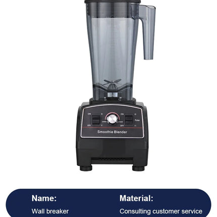 Countertop Blender 3L Adjustable Speed for Smoothies Sauces Ice Crushing Black