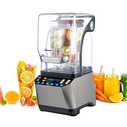 Commercial High-Speed Blender 1.8L 2200W with Brushless Motor and Stainless Steel 6-Blade System