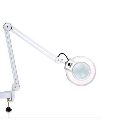 Professional LED Floor Magnifier Lamp with High-Clarity 5X Glass Lens for Precision Tasks